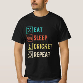 Camiseta Repetir Críquete de Repouso