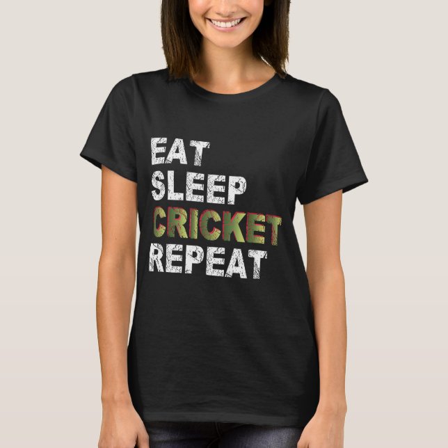 Camiseta Repetir Críquete de Repouso (Frente)