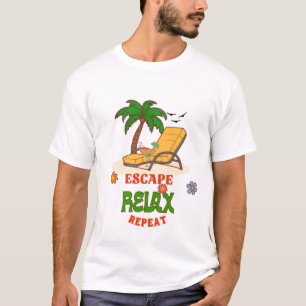 Camiseta Repetir Escape Relax - Férias Tropicais de Praia