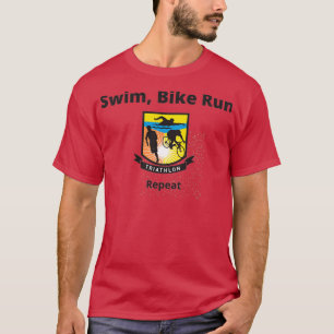 Camiseta Repetir Execução de Bike TriathlonSwim