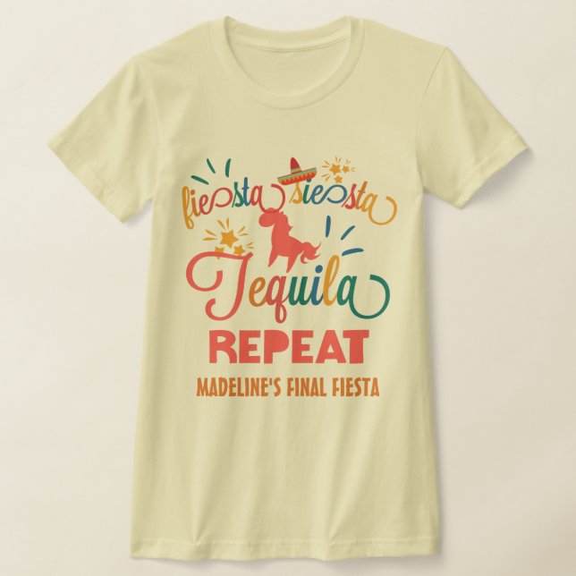 Camiseta Repetir Fiesta Siesta Tequila Personalizada (Postura )