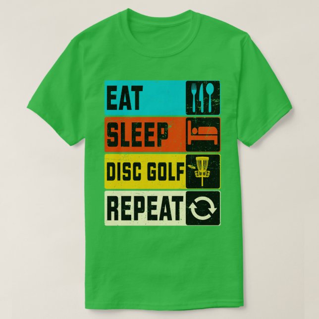 Camiseta Repetir Golf do Disco de Repouso (Frente do Design)