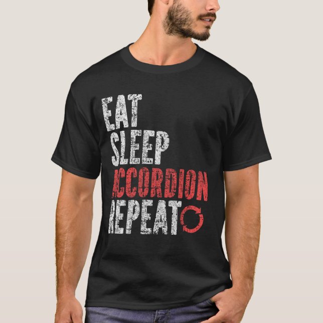 Camiseta Repetir o Acordeão do Sono (Frente)