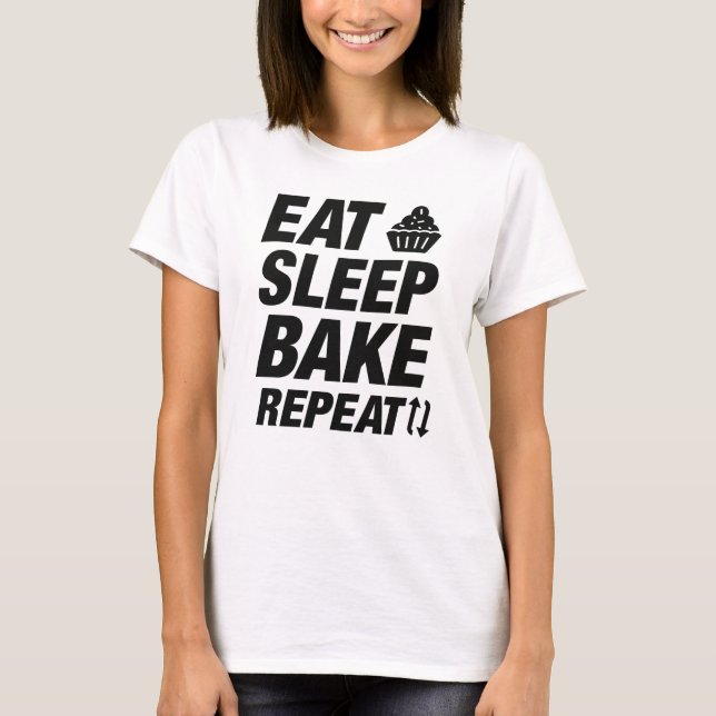 Camiseta Repetir o Assar de latência (Frente)