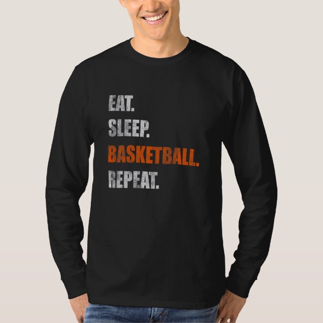Camiseta Repetir o Basquete de Sono (Frente)