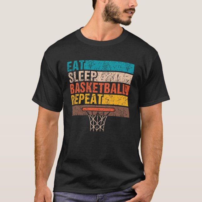 Camiseta Repetir o Basquete de Sono (Frente)