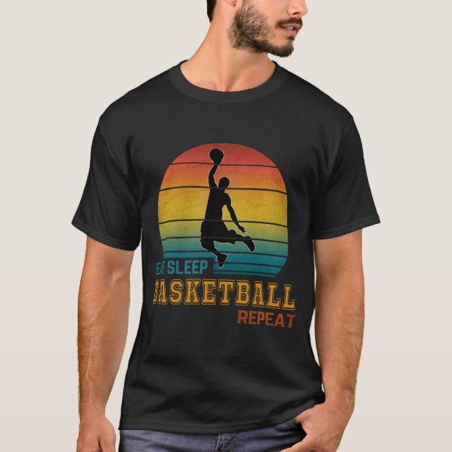 Camiseta Repetir o Basquete de Sono (Frente)