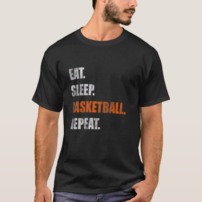 Camiseta Repetir o Basquete de Sono (Frente)