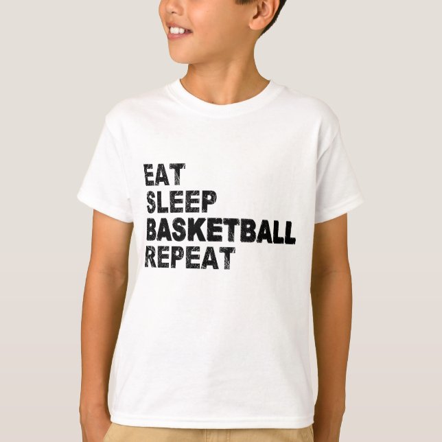 Camiseta Repetir o Basquete de Sono (Frente)