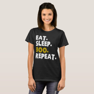 Camiseta Repetir o boo de repouso - Dia de as Bruxas engraç