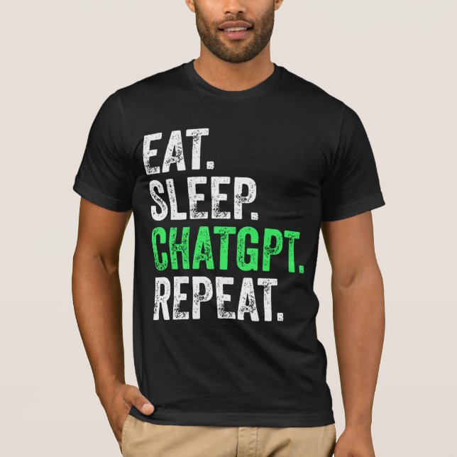 Camiseta Repetir o Chatgpt de Suspensão (Frente)