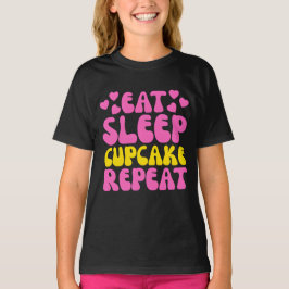 Camiseta repetir o cupcake de repouso