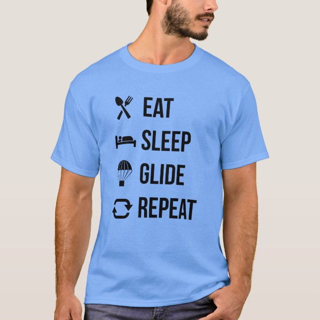Camiseta Repetir o glide de latência (Frente)