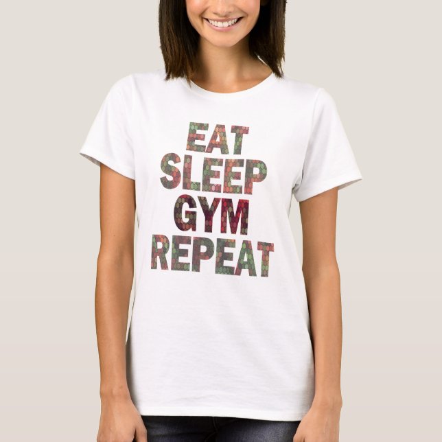 Camiseta Repetir o Gym de Sono (Frente)