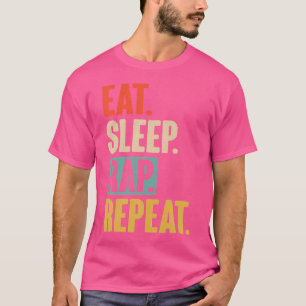 Camiseta Repetir o Rap de latência - Rapper de vinheta retr