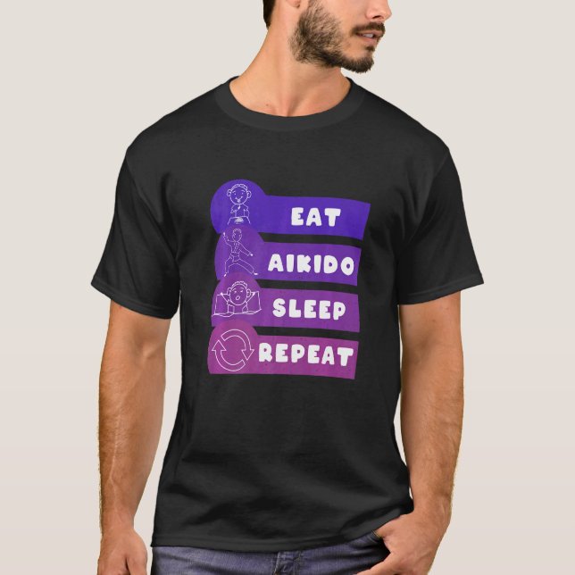 Camiseta Repetir o Sono de Aikido (Frente)