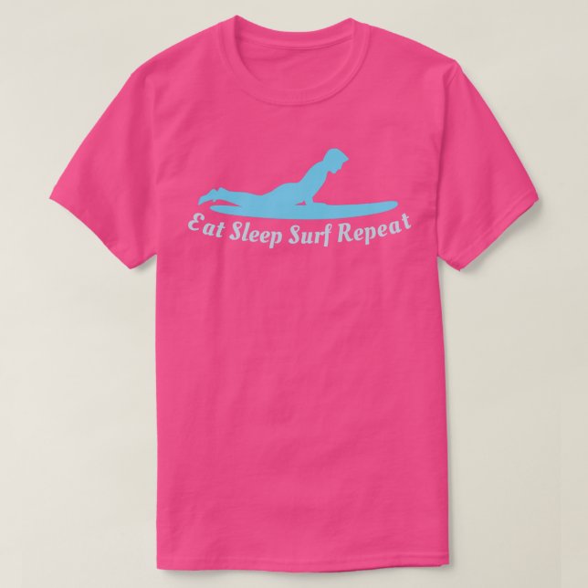 Camiseta Repetir o Surf de latência (Frente do Design)