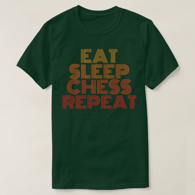 Camiseta Repetir o xadrez do sono (Frente do Design)