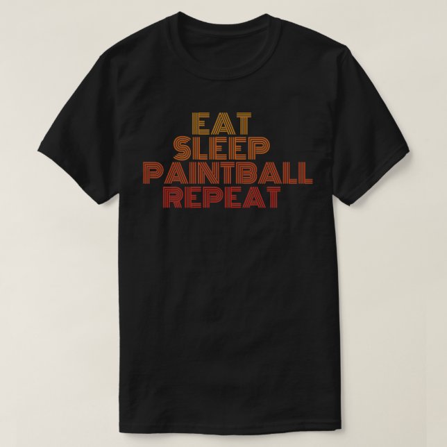Camiseta Repetir paintball do sono (Frente do Design)
