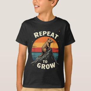 Camiseta Repetir Para Crescer O Design De Retrocesso Do Dia