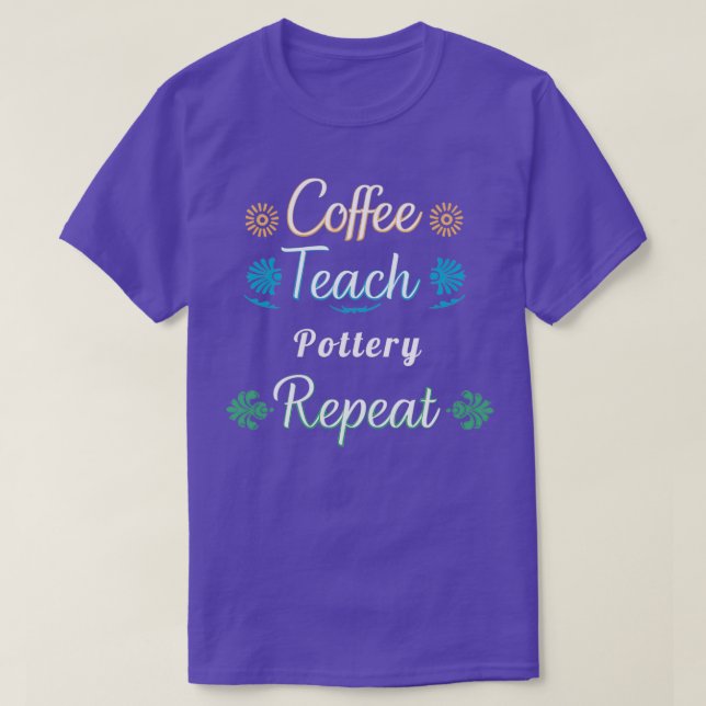 Camiseta Repetir Potência de Ensino de Café (Frente do Design)