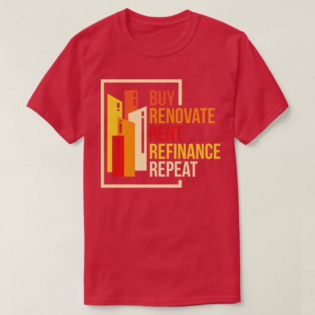 Camiseta Repetir Refinanciamento de Renovação de comprar (Frente do Design)