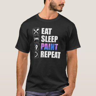 Camiseta Repetir Repetição da Pintura de Suspensão
