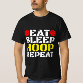 Camiseta Repetir Repetição de Hoop de Repouso