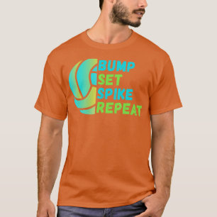 Camiseta Repetir Repetição do Conjunto de BumpVoleibol 1