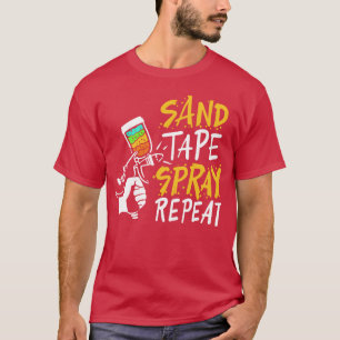 Camiseta Repetir Spray Sandape Para amigos pintores de carr
