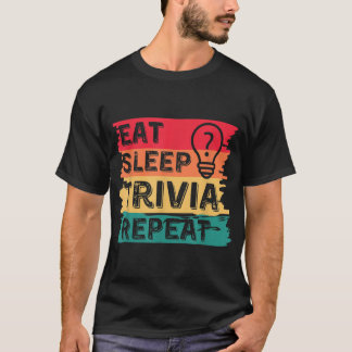 Camiseta Repetir Trivia Engraçada Trivia Dia de Jogo