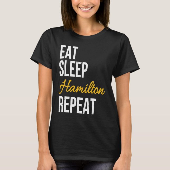 Camiseta Repita a repetição de Alexander Hamilton (Frente)