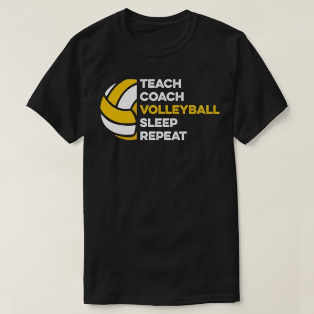 Camiseta Repito: Treinador de Voleibol (Frente do Design)