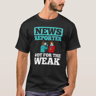 Camiseta Repórter de Notícias Microfone Câmera Entrevistas