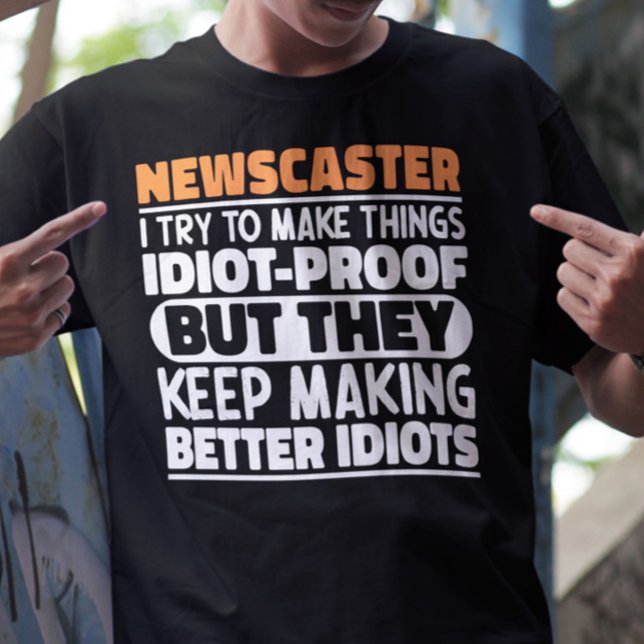 Camiseta Repórter, Tento Fazer Coisas Engraçadas (Criador carregado)