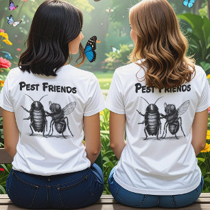 Camiseta Repousar Amigos BFF Frente e Trás