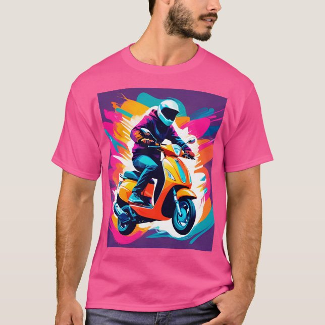 Camiseta Representação Colorida de Arte de um Canteiro (Frente)