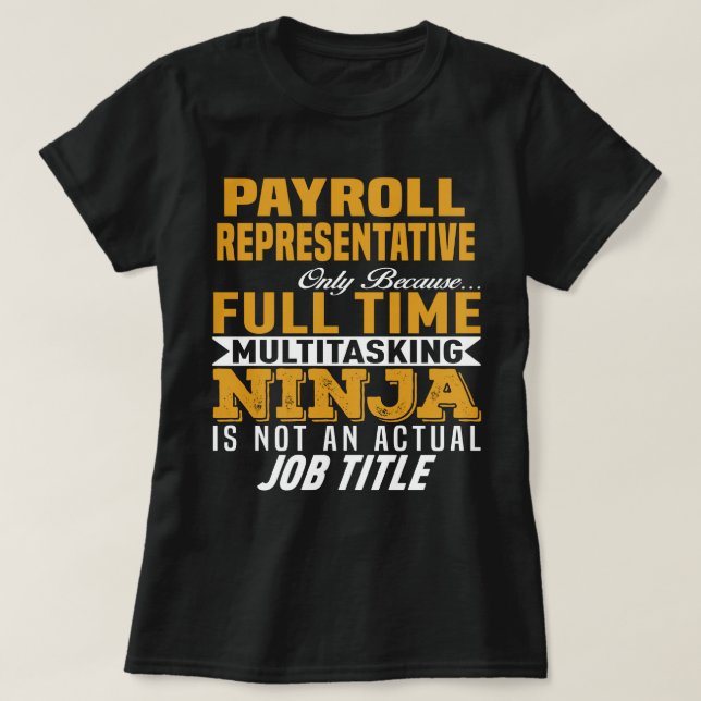 Camiseta Representante da Folha de Pagamento (Frente do Design)