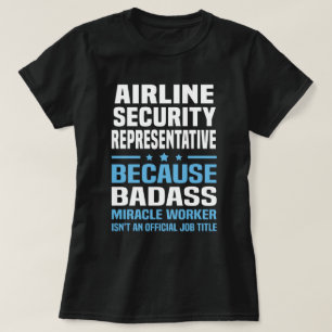 Camiseta Representante de segurança da companhia aérea