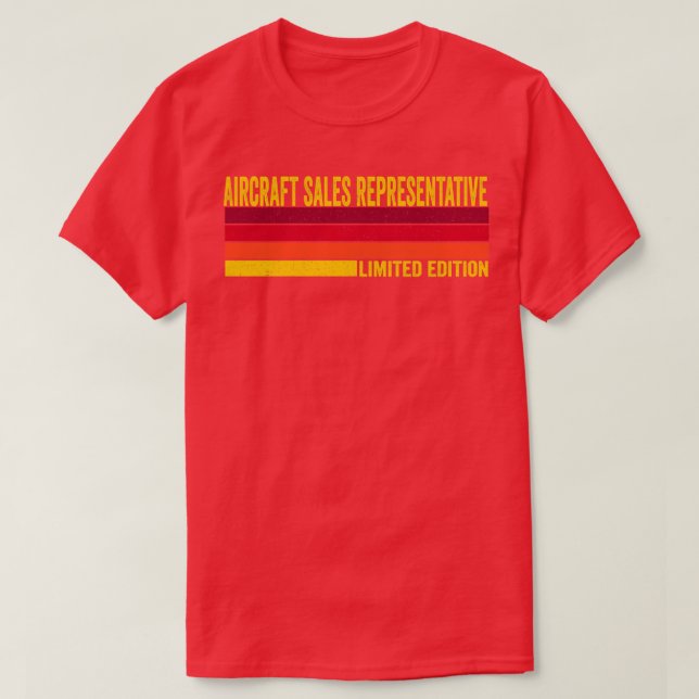 Camiseta Representante de vendas da aeronave (Frente do Design)