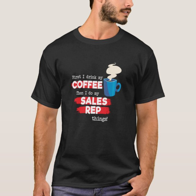 Camiseta Representante de Vendas e Avaliações de Café Dizen (Frente)