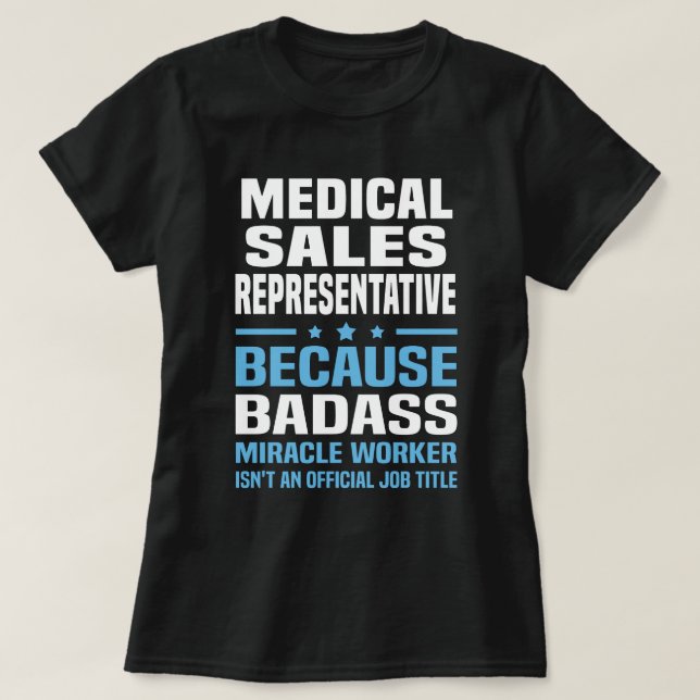 Camiseta Representante de vendas médicas (Frente do Design)