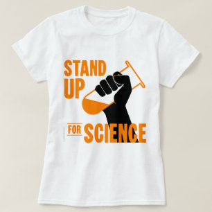 Camiseta Represente acima o tubo de ensaio da ciência