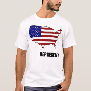 Camiseta Represente o t-shirt dos EUA