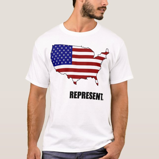 Camiseta Represente o t-shirt dos EUA (Frente)