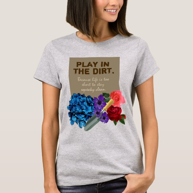 Camiseta REPRODUÇÃO DE Jardinagem de Flor NA ALERTA (Frente)