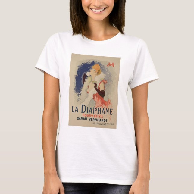 Camiseta Reprodução de uma poster publicitária "La Diaphane (Frente)