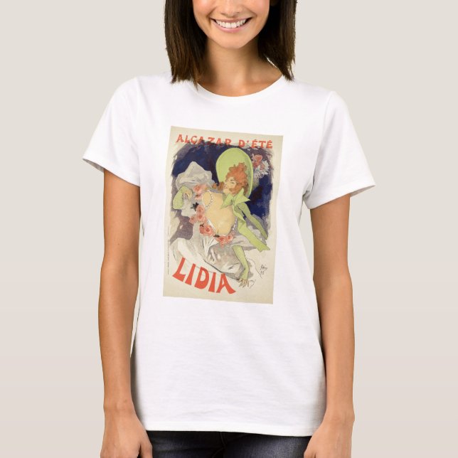 Camiseta Reprodução de uma poster publicitária "Lidia", em  (Frente)