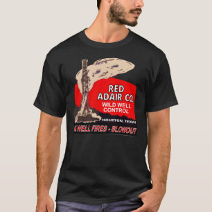 Camiseta Reprodução do logotipo Red Adair Co. - Óleo e F