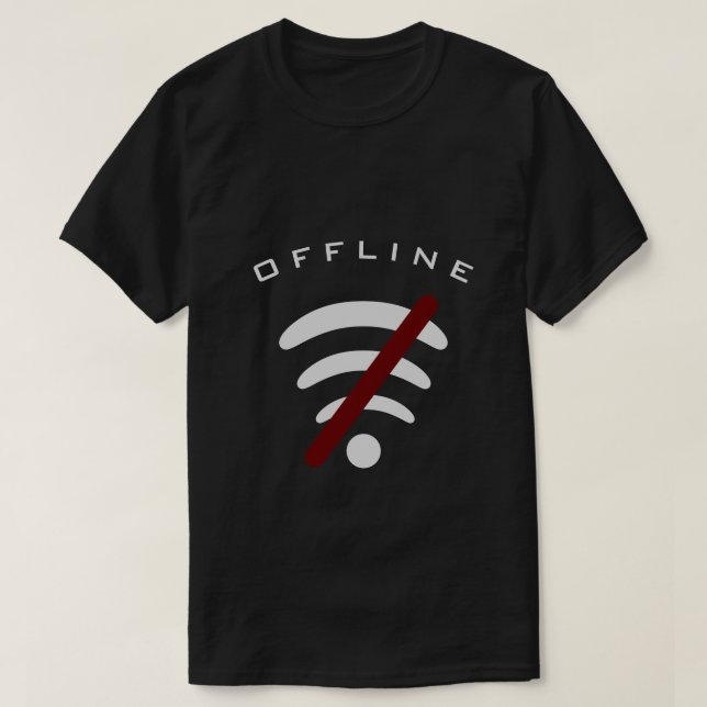 Camiseta Reprodutiva Offline - Sem Wi-Fi - Zona Li (Frente do Design)